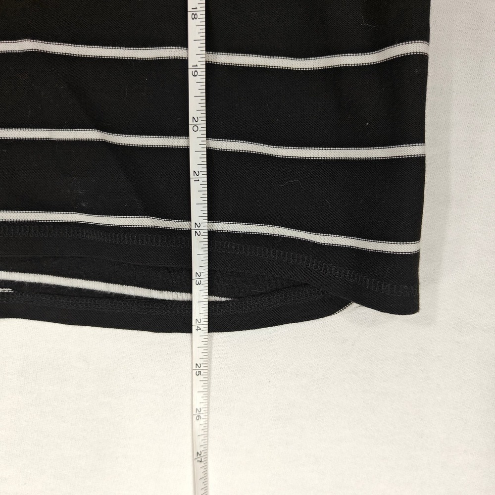 Chaser Womens Black White Striped V-Neck Sweater XS CWB853 - Picture 6 of 7